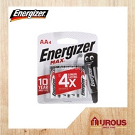 ENERGIZER MAX BATTERY "AA" 4PC E91BP4
