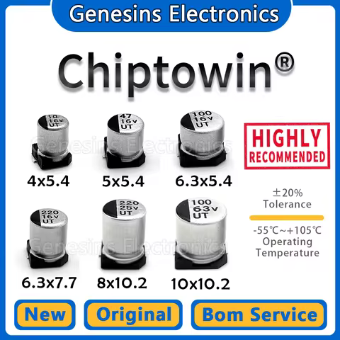 100pcs 4.7UF 10UF 22UF 47UF 100UF 220UF 470UF 10V 16V 25V 35V 50V 63V 100V SMD Aluminum Electrolytic