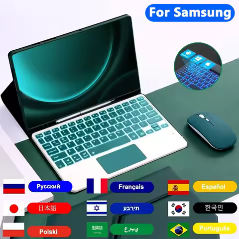 Backlit Keyboard Case For Samsung Galaxy Tab,Keyboard Cover For Samsung Tab A9 Plus,S9 FE/S10 FE,S7 