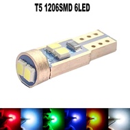 10PCS B8.5 B8.5D T5 PC74 W3W Car Interior Light Dashboard Warming Indicator 6 LED Auto Instrument Li
