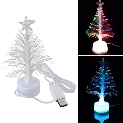 Tree Light Christmas Fiber Optic Lights Tree Fiber USB Fiber Optic Christmas Tree Mini LED Light Dec