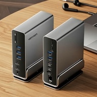 Vention 15-in-1 USB-C Docking Hub, 4K HDMI 60Hz, 10Gbps, 1Gbps Ethernet, SD/TF, For 13/14/16 MacBook