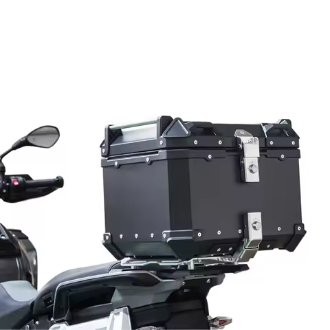 Motorcycle Rear Aluminum Box 45L 55L Moto Tail Box 65L 80L Universal Waterproof Luggage Storage Case