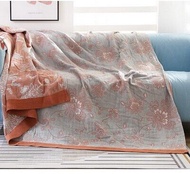 100% Cotton Muslin Summer Blanket Bed Cover Sofa Travel Breathable Chic Bohemia Large Soft Throw Bla