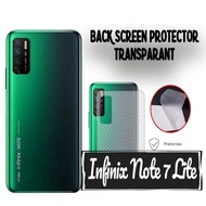 (DS) Skin Skin Carbon Infinix Note 7 Lite Back Skin Mobile Protector