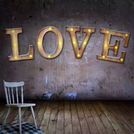 Industrial Loft Retro Vintage Letters Of The Alphabet Display Light Marquee