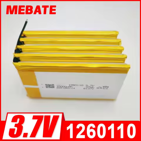 5Pcs 3.7V 10000mAh 1260110 Polymer Lithium Battery Lithium Ion Battery For Power Bank GPS 100% Real