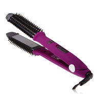 high-quality Electric Flat Iron With Comb Hair Iron Comb Ceramic Hair Straightener And Curler 2 In 1