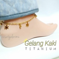 Titanium Anklet BM01 18K Gold Color