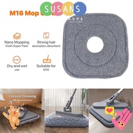 SUSANS 1pc Self Wash Spin Mop, Household Washable Cleaning Mop Cloth Replacement, Fashion 360 Rotating Dust MopHead Cleaning Pad for M16 Mop