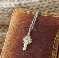 古董法國聖母信仰教堂十字架耶穌基督銀色項鍊 N726