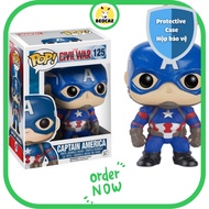 Funko Pop Marvel Genuine Captain America Captain America Avengers 125 Decorative Gift Model Beocaz T