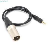 GREATMY 3.5mm to 3pin XLR Cable, 60cm / 2.0ft Locking Connector Balanced Audio Cable, 1/8inch TRS Ma