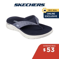 Skechers Online Exclusive Women On-The-GO GOwalk Flex Sunlit Sandals - 141401-NVY Contoured Goga Mat Footbed, Hanger Optional, Machine Washable, Ultra Go