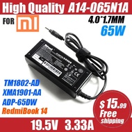 19.5V 3.33A FOR xiaomi Ruby 15.6 2019 RedmiBook14 PA-1650-70XM ADP-65DW XMA1901-DG YO BG laptop AC a