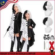 Kids & Women Cruella de Vil & Villainess Costume Set | Movie Character & Dress-Up Outfit