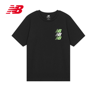 NEW BALANCE NB官方夏季男款圆领运动针织短袖T恤 黑色 BK MT21905 L