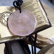 【所羅門鑰匙_金星護符。粉水晶吊墜】吸引愛情、吸引所愛之人