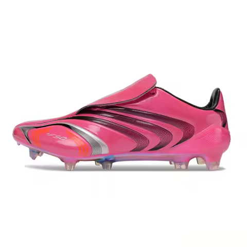 Pink High Quality Mens Soccer Shoes F50Pro Outdoor FG Football Shoes Boys Training Football Sneakers