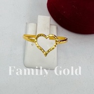 Family Gold 916 Gold Chisel Love Ring R239