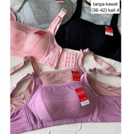 3PCS LUXURY NON-WIRE 4 HOOKED KEMBEN BRA MISSLILY KEMBEN BRA MODEL KEMBEN 701