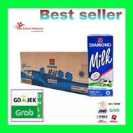 Diamond Milk 1 Liter Uht full cream 1 Box Contains 12 Specially gojek And grab