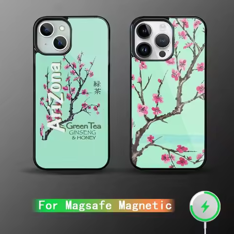 Vaporwave Arizona Iced Tea Aesthetic Phone Case For iPhone 15 14 13 12 11 Plus Pro Max Magsafe Magne