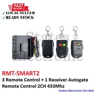 3 Remote Control + 1 Receiver Autogate Remote Control 2CH 433Mhz (DIP) RMT-SMART2