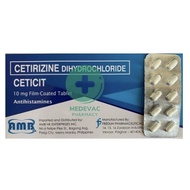 CETICIT 10mg ( 10 Tablets ) - Cetirizine Dihydrochloride EXP Feb 2027 FDA Approved antihistamine
