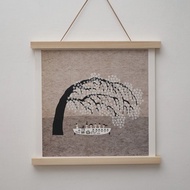 原木磁吸式掛軸立座組