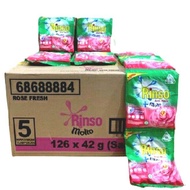 Rinso Molto Sachet Bubuk HIJAU / ROSE FRESH 38Gr 1 Dus / Karton isi 126 Sachet