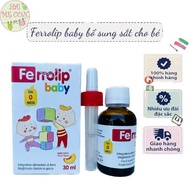Sắt Ferrolip Baby dạng siro vị đào thơm ngon lọ 30 mL Men Vi Sinh Cho Bé Siro Ăn Ngon