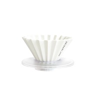 ORIGAMI 摺紙咖啡陶瓷濾杯組 S 含樹脂杯座（純色）