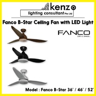 Fanco B-Star [ 36' / 46' / 52' ] DC Ceiling Fan with LED Light + Remote Control
