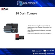Dahua S8 | 3840P × 2160P ultra high resolution image | 3 inch screen | Front and rear recording