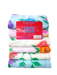 ผ้าขนหนู ผ้าเช็ดตัว ผ้าขนหนูโบราณ ผ้าขนหนูห่อตัวเด็กแรกเกิด ผ้าขนหนู Nine Star ขนาด 23x46นิ้ว จำนวน 