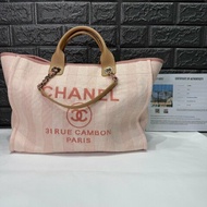 CHANEL 粉色沙灘托特包