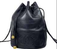 大特價要錢不要貨 Chanel vintage 金球 復古老香 香奈兒 水桶包 肩背包 後背包