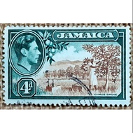 1938 JAMAICA KING GEORGE VI 4d used stamp