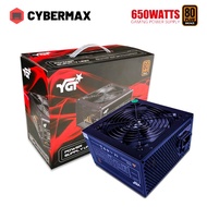 YGT Computer Power Supply True Rated 650W Unit ATX 12V 80Plus Bronze Certified PSU