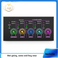-MH400 Ultra Low Noise Mini 4-Channel Mixer Mini Stereo Mixer Mixer Output Device Microphone Guitar 