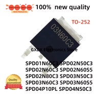 5PCS SPD03N50C3 SPD03N60C3 SPD03N60S5 SPD04P10PL SPD01N60C3 SPD02N50C3 SPD02N60C3 SPD02N60S5 SPD02N8