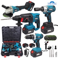 (แพ็ค4) MOLITA สว่านไร้สาย 3 ระบบ 299V +เครื่องเจียร์ไร้สาย + สว่านโรตารี่ไร้สาย+บล็อกแบตเตอรี่ แบตเ