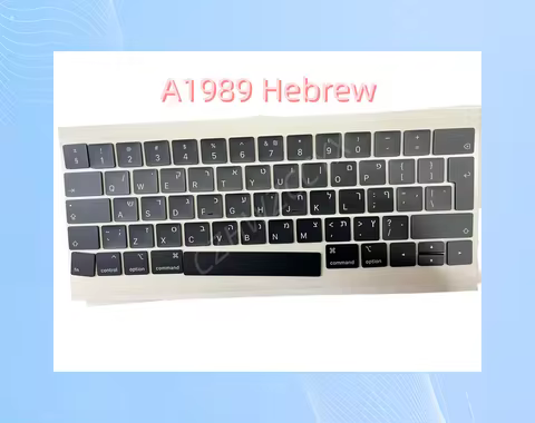 New A1989 A1990 Laptop Keyboard Keys For Macbook Pro Retina 13" 15" KeyCaps 2018 2019 Year Hebrew Ve