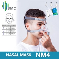 BMC NM4 Nasal Mask For Face With Headgear and SML 3 Size CPAP and Auto CPAP APAP Mask