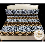 BEDSHEET SET CANADIAN COTTON 3 in 1 FULL GARTER FITTED SHEET DOUBLE SIZE 48X75X6 BED SHEET