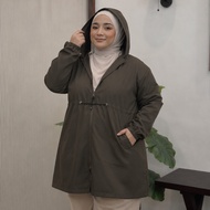 HAZEL TD | HOODIE WINDBREAKER ROSELLE PLUS SIZE MUSLIMAH SEHINGGA 100KG