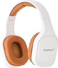 SonicGear Airphone 7 Bluetooth Headphone with Microphone, White/Gold