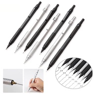 PENNYJ ดินสอกดโลหะดินสอกด0.5มม. ชุดดินสอโลหะสำหรับร่างวาดเขียนเติม Hb 0.3/0.5/0.7/0.9/2.0มม. ดินสอตะ