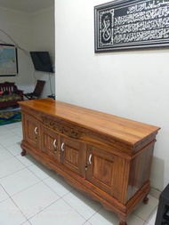 buffet minimalis kayu jati / meja tv kayu jati / rak tv / stand tv